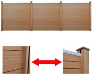Zahradní plotové panely 3 ks WPC 538 cm hnědé - Plotový panel