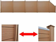 Zahradní plot set 4 čtvercové + 1 šikmý dílec WPC 815 cm hnědý - Plotové dílce