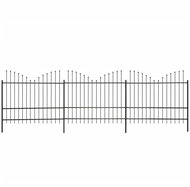 Zahradní plot s obrácenými hroty ocel (1,75–2) × 6 m černý - Plot
