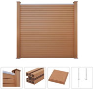 Zahradní plot WPC 183 × 187 cm hnědý - Plotové dílce