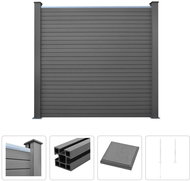 Zahradní plot WPC 183 × 187 cm šedý - Plotové dílce