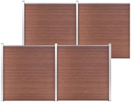 Zahradní plot WPC 699 × 186 cm hnědý - Plot