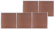 Zahradní plot WPC 872 × 186 cm hnědý - Plot