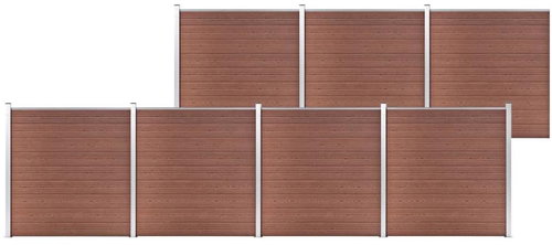 Zahradní plot WPC 1 218 × 186 cm hnědý - Plot - Main image