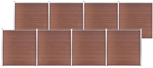 Zahradní plot WPC 1 391 × 186 cm hnědý - Plot - Main image