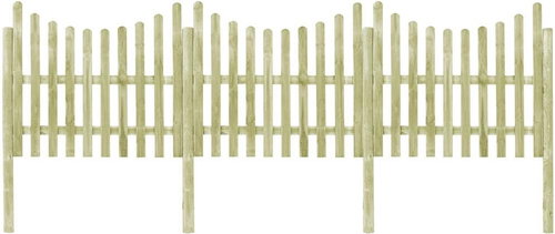 Garden fence with 4 posts impregnated pine 510 × 150 cm - Wooden Fence - Main image