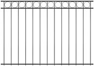 Plotový dílec ocel 1,96 × 1,5 m černý - Plotové dílce
