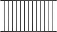 Fence piece steel with powder coating 1,7 × 0,75 cm black - Metal Fence