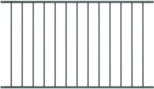 Fence section powder coated steel 1,7 × 1 m anthracite - Metal Fence - Main image