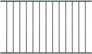 Fence section powder coated steel 1,7 × 1,25 m anthracite - Metal Fence