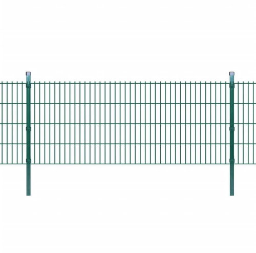 2D Zahradní plotové dílce a sloupky 2008x830 mm 6 m zelené - Plot - Main image