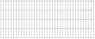 2D Zahradní plotové dílce a sloupky 2008x830 mm 22 m stříbrné - Plot