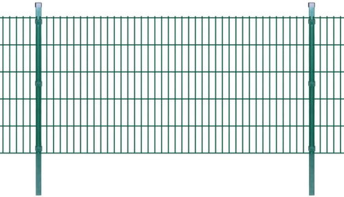 2D Zahradní plotové dílce a sloupky 2008x1030 mm 4 m zelené - Plot - Main image