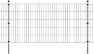 2D Zahradní plotové dílce a sloupky 2008x1030 mm 14 m stříbrné - Plot