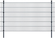 2D zahradní plotové dílce a sloupky 2008x1230 mm, 16 m, šedé - Plot