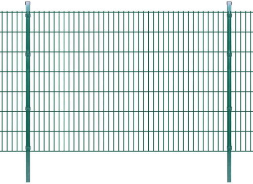 2D zahradní plotový dílec a sloupky 2008x1430 mm, 2 m, zelené - Plot - Main image