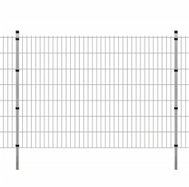 2D Zahradní plotové dílce a sloupky 2008x1430 mm 38 m stříbrné - Plot