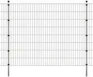 2D zahradní plotový dílec a sloupky 2008x1630 mm, 2 m, stříbrné - Plot