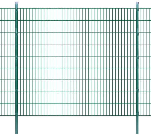2D zahradní plotové dílce a sloupky 2008x1830 mm, 22 m, zelené - Plot - Main image
