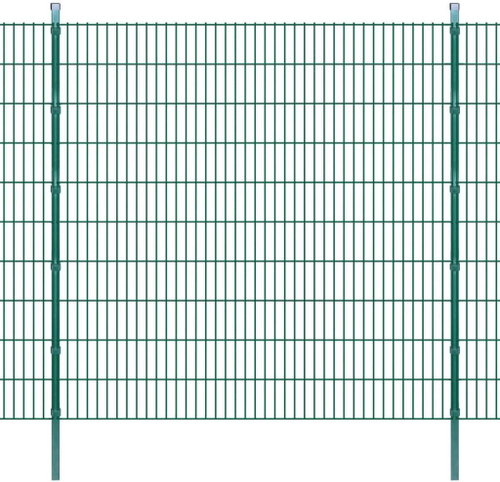 2D zahradní plotové dílce a sloupky 2008x2030 mm 36 m zelené - Plot - Main image