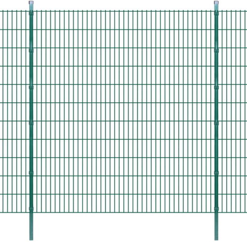 2D zahradní plotové dílce a sloupky 2008x2230 mm, 8 m, zelené - Plot - Main image