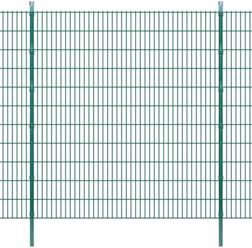 2D zahradní plotové dílce a sloupky 2008x2230 mm 46 m zelené - Plot - Main image