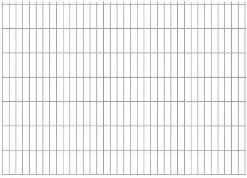 2D zahradní plotový dílec 2,008 × 1,43 m stříbrný - Plot - Main image
