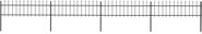 Zahradní plot s hroty ocelový 6,8 × 0,6 m černý - Plot