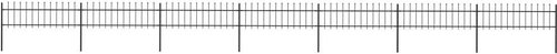 Zahradní plot s hroty ocelový 11,9 × 0,6 m černý - Plot - Main image