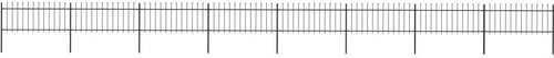 Zahradní plot s hroty ocel 13,6 × 0,8 m černý - Plot - Main image