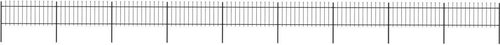 Zahradní plot s hroty ocel 15,3 × 0,8 m černý - Plot - Main image