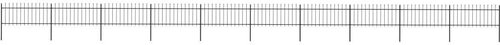 Zahradní plot s hroty ocelový 17 × 0,8 m černý - Plot - Main image