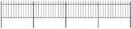 Zahradní plot s hroty ocel 6,8 × 1 m černý - Plot