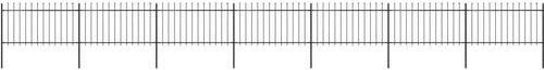 Zahradní plot s hroty ocelový 11,9 × 1 m černý - Plot - Main image