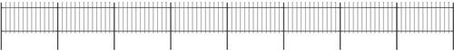 Zahradní plot s hroty ocelový 13,6 × 1 m černý - Plot - Main image