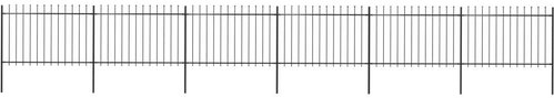 Zahradní plot s hroty ocelový 10,2 × 1,2 m černý - Plot - Main image