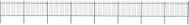 Zahradní plot s hroty ocel 13,6 × 1,2 m černý - Plot