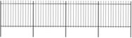 Zahradní plot s hroty ocelový 6,8 × 1,5 m černý - Plot