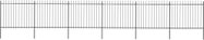 Zahradní plot s hroty ocel 10,2 × 1,5 m černý - Plot