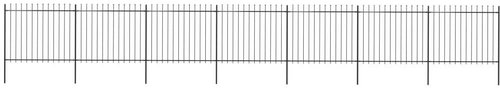 Zahradní plot s hroty ocelový 11,9 × 1,5 m černý - Plot - Main image