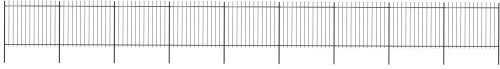 Zahradní plot s hroty ocelový 15,3 × 1,5 m černý - Plot - Main image