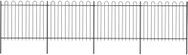 Zahradní plot s obloučky ocelový 6,8 × 1,5 m černý - Plot
