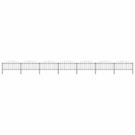 Zahradní plot s hroty ocel (0,5–0,75) × 11,9 m černý - Plot