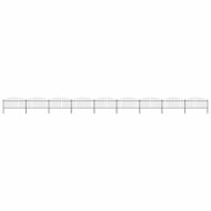 Zahradní plot s hroty ocel (0,5–0,75) × 15,3 m černý - Plot