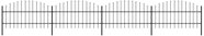 Zahradní plot s hroty (0,75–1) × 6,8 m ocel černý - Plot