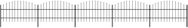 Zahradní plot s hroty ocel (0,75–1) × 8,5 m černý - Plot