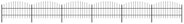 Zahradní plot s hroty ocel (0,75–1) × 10,2 m černý - Plot