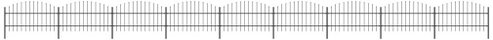 Zahradní plot s hroty ocel (0,75–1) × 15,3 m černý - Plot - Main image