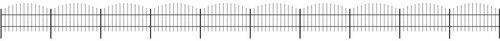 Zahradní plot s hroty ocel (0,75–1) × 17 m černý - Plot - Main image