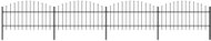 Zahradní plot s hroty ocel (1–1,25) × 6,8 m černý - Plot